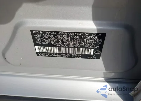 2007 Lexus Is 250 z USA, uszkodzony, nr VIN JTHBK262075026004